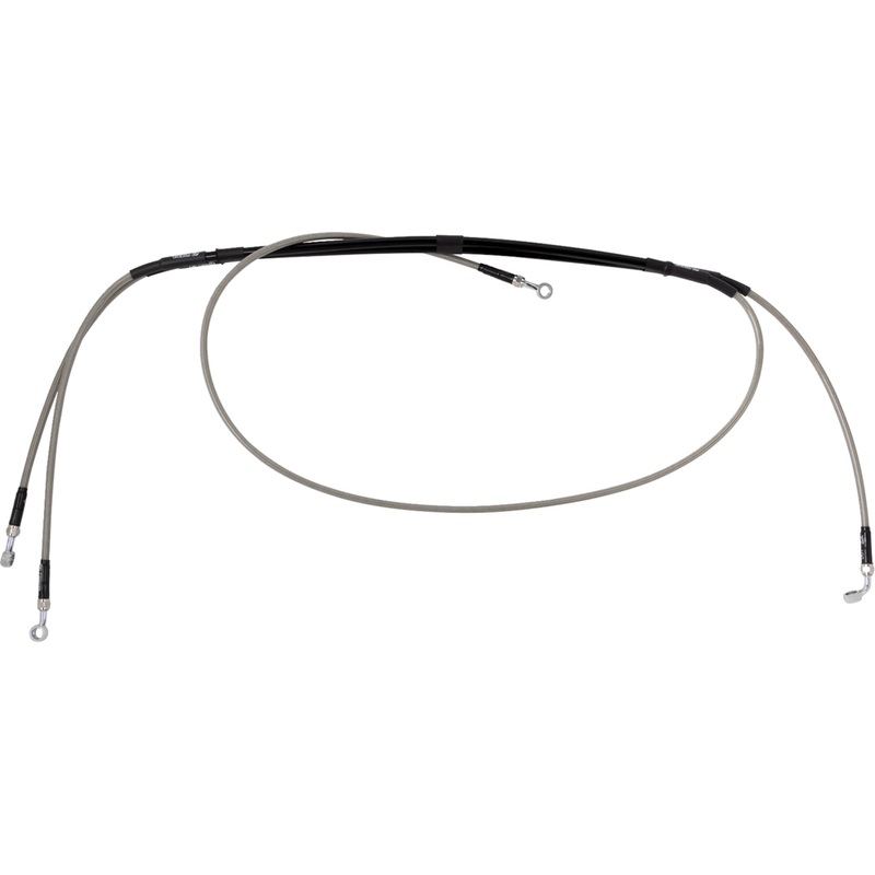 MOOSE OFFROAD 1741-6772 B05-1-018/P Stainless Steel Braided Brake Line Brake Line Pair - Stainless Steel