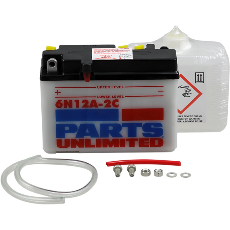 PARTS UNLIMITED 2113-0158 Conventional Battery Kit Battery - 6N12A-2C (B54-6)