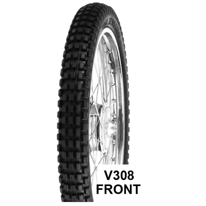 275-21 V308F Tube Type Trial Tyres Vee Rubber (V21275V308F)