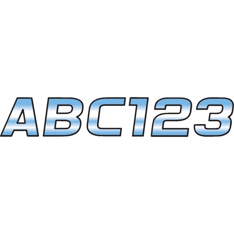 HARDLINE 4320-1215 CHBLK700 Watercraft ID Kit I.D. Sticker Kit - 700 Series - Blue Gradation