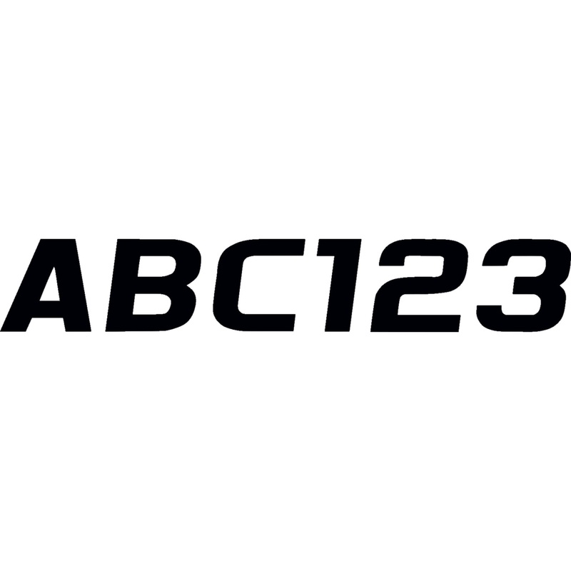 HARDLINE 4320-1221 BLK700EC Watercraft ID Kit I.D. Sticker Kit - 700 Series - Black
