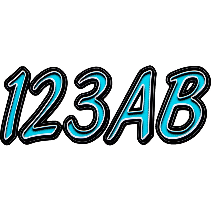 HARDLINE 4320-2552 CYBKG400 Sticker Kit 400 cyan/black