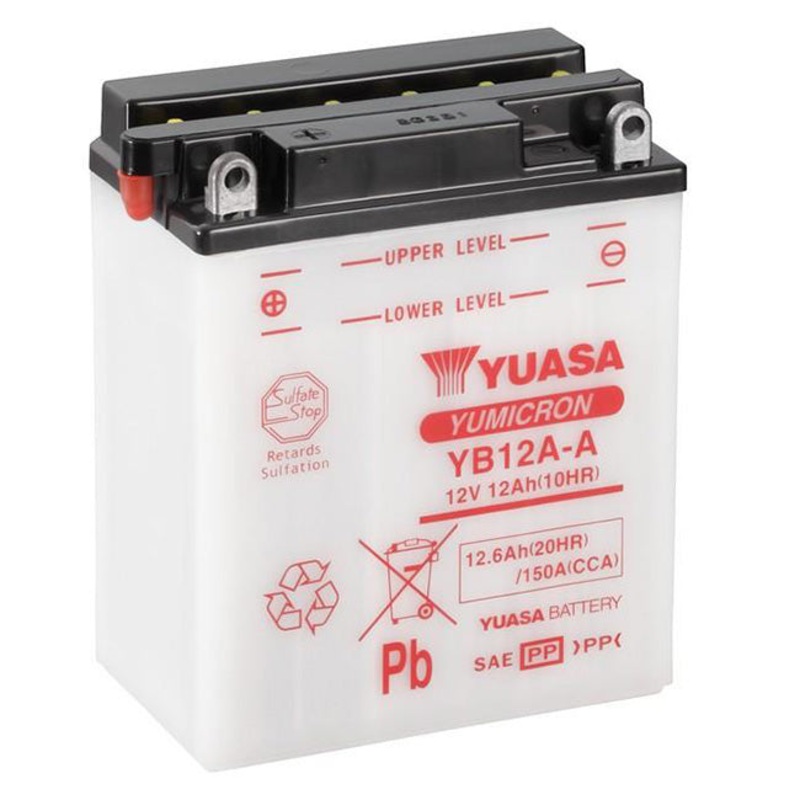 YB12A-A DG Battery with 0.8ltr acid pack Yuasa (YB12AAPK)