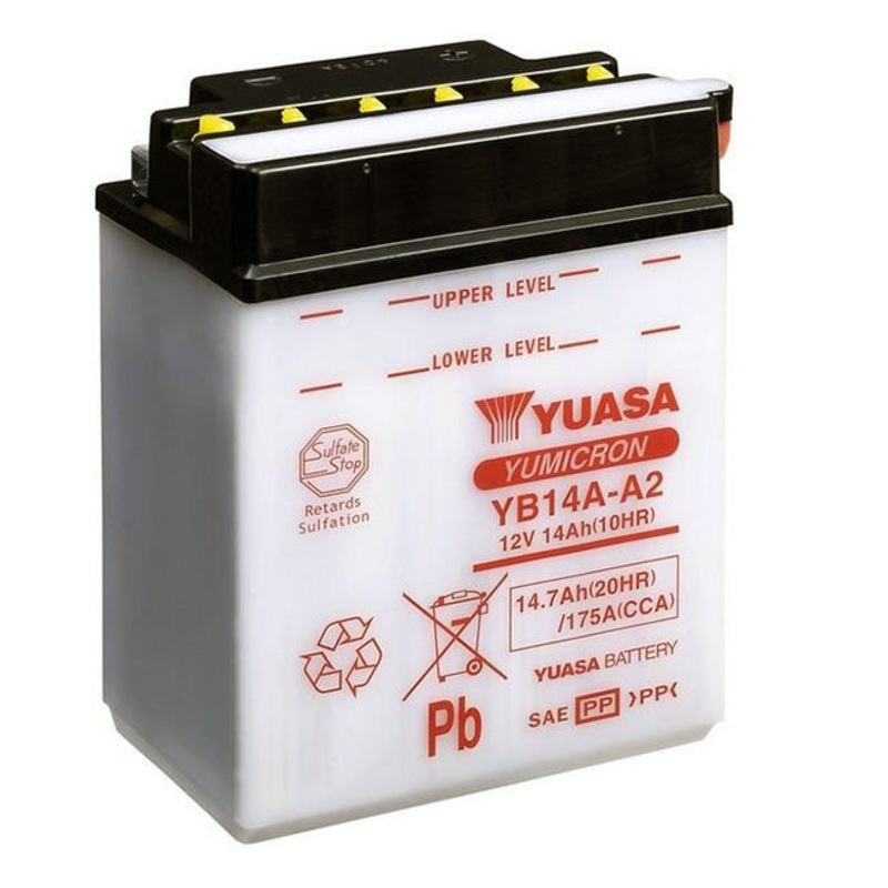 YB14A-A2 DG Battery with 0.9ltr acid pack Yuasa (YB14AA2PK)