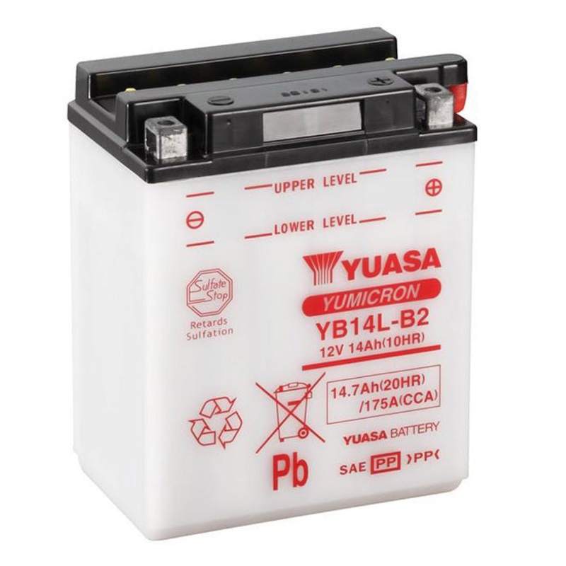 YB14L-B2 DG Battery with 0.9ltr acid pack Yuasa (YB14LB2PK)