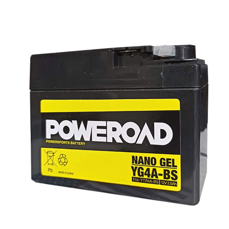 YG4A-BS Non-DG Nano Gel Battery Poweroad. Alt: YTR4A-BS (CYG4ABS)
