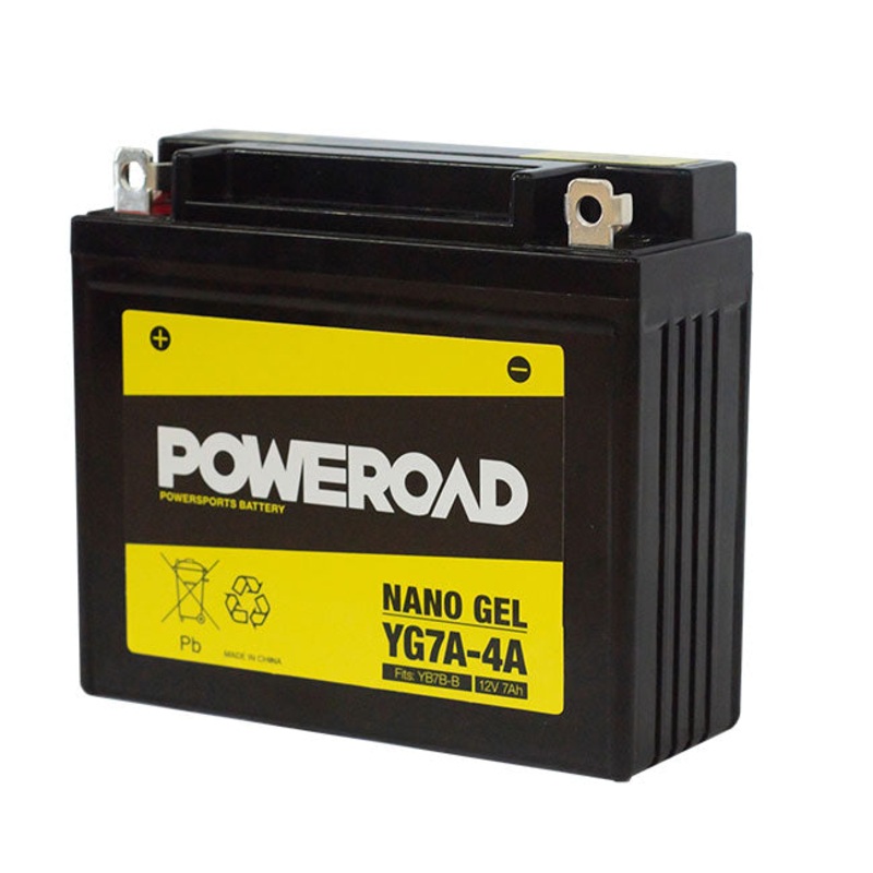 YG7A-4A Non-DG Nano Gel Battery Poweroad. Alt: YB7BB (CYG7A4A)