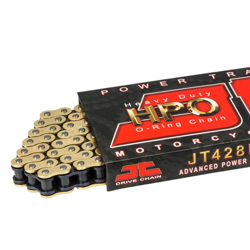 *428HPO x 118 Gold/Black O'Ring chain JT (JT428HPO118GB)