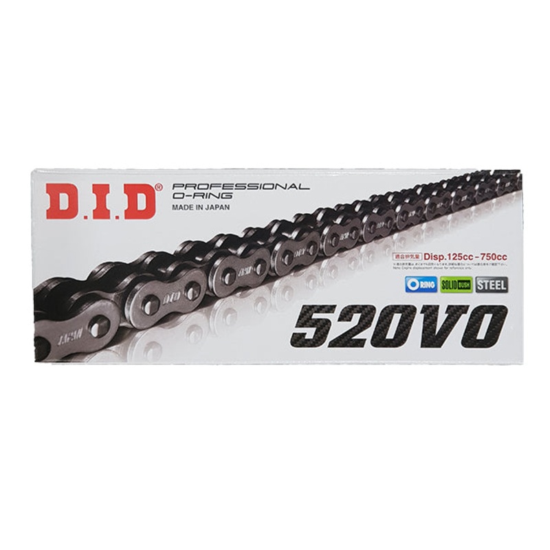 520VO x 118FB O'Ring solid bush chain w/ FJ clip link DID (520V118)