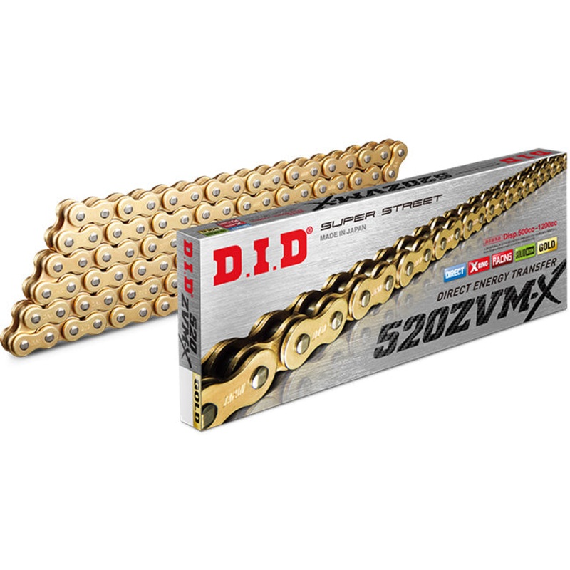 520ZVM-X x 106ZB G&G X'Ring chain w/ ZJ rivet link DID (520ZVMX106G)