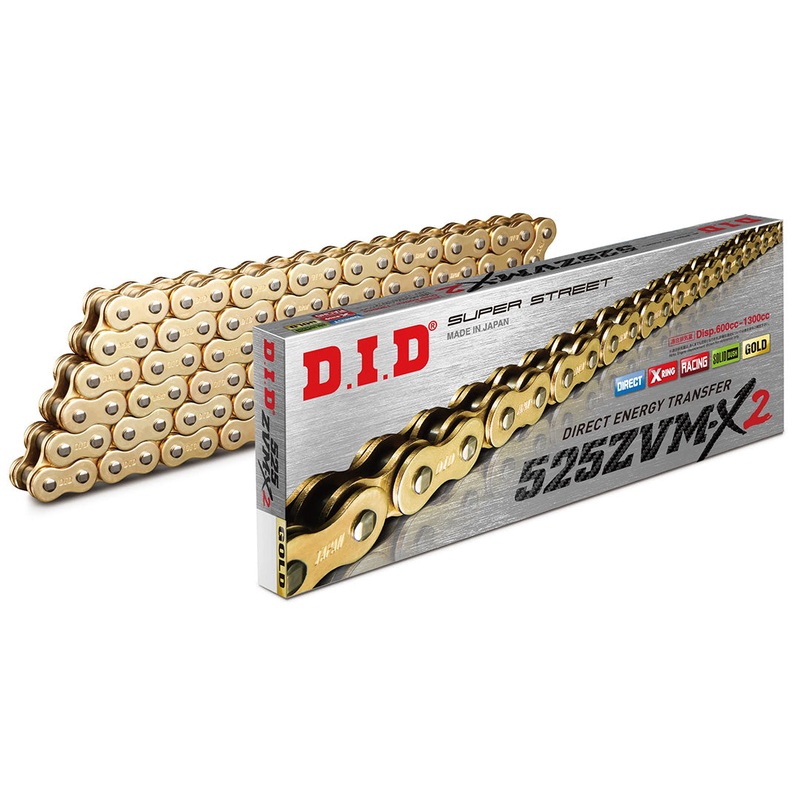 525ZVM-X2 x 98ZB G&G X'Ring chain w/ ZJ rivet link DID (525ZVMX298G)