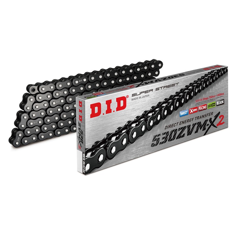 530ZVM-X2 x 120ZB B&B X'Ring solid bush chain w/ ZJ rivet link DID (530ZVMX2120B)