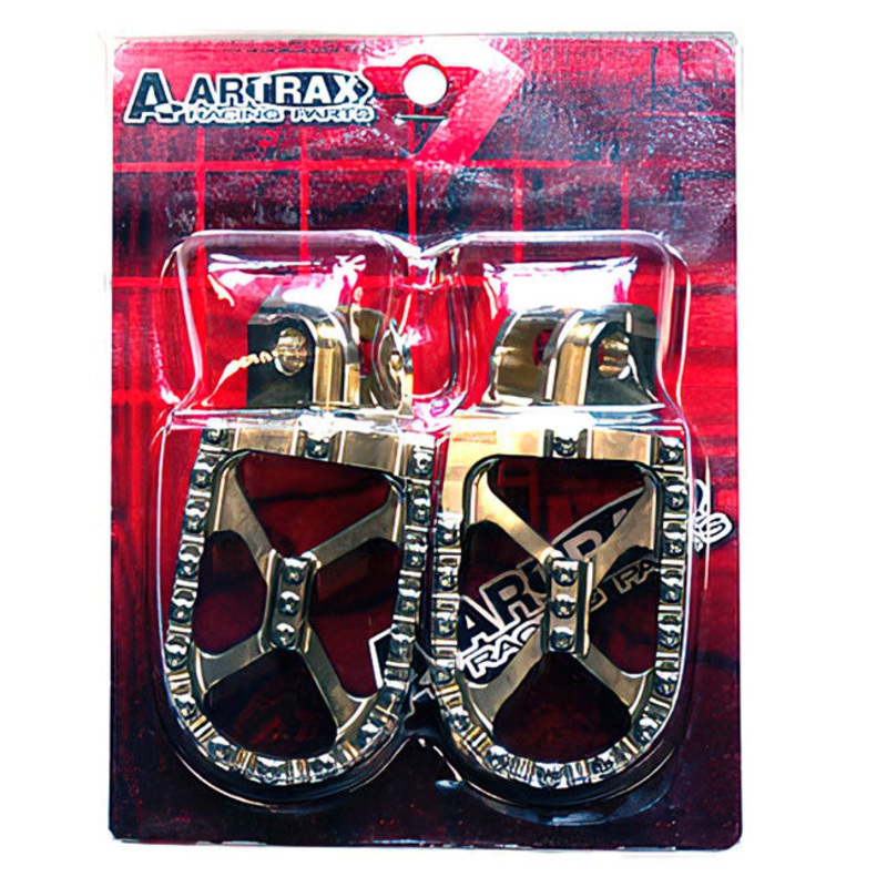 Honda CR/CRF MX foot pegs alloy 56mm wide Artrax (MFP2511)