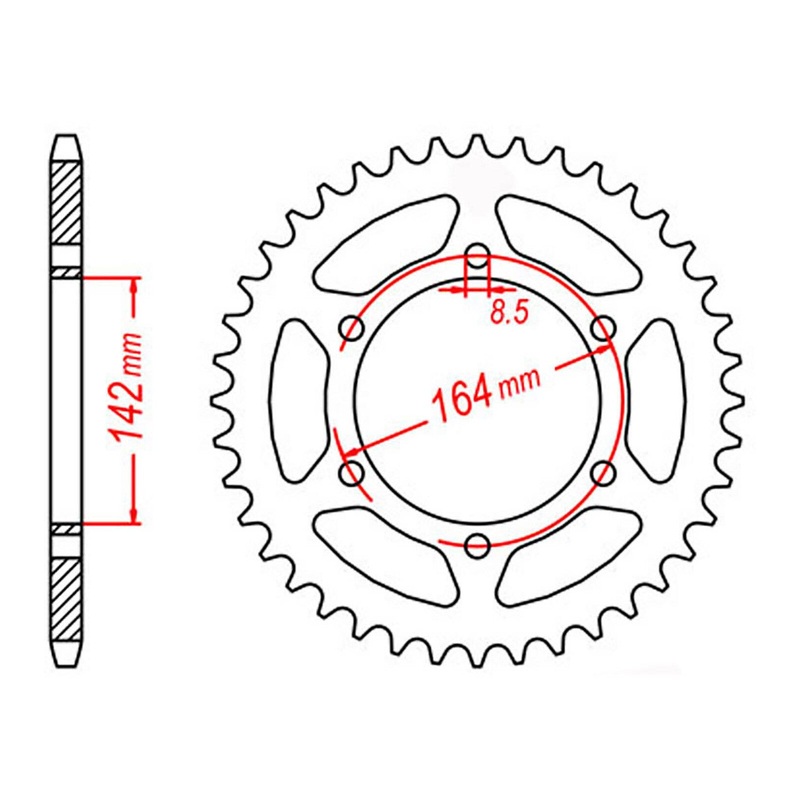 MTX 1068 Steel Rear Sprocket #520 (11-HY4)