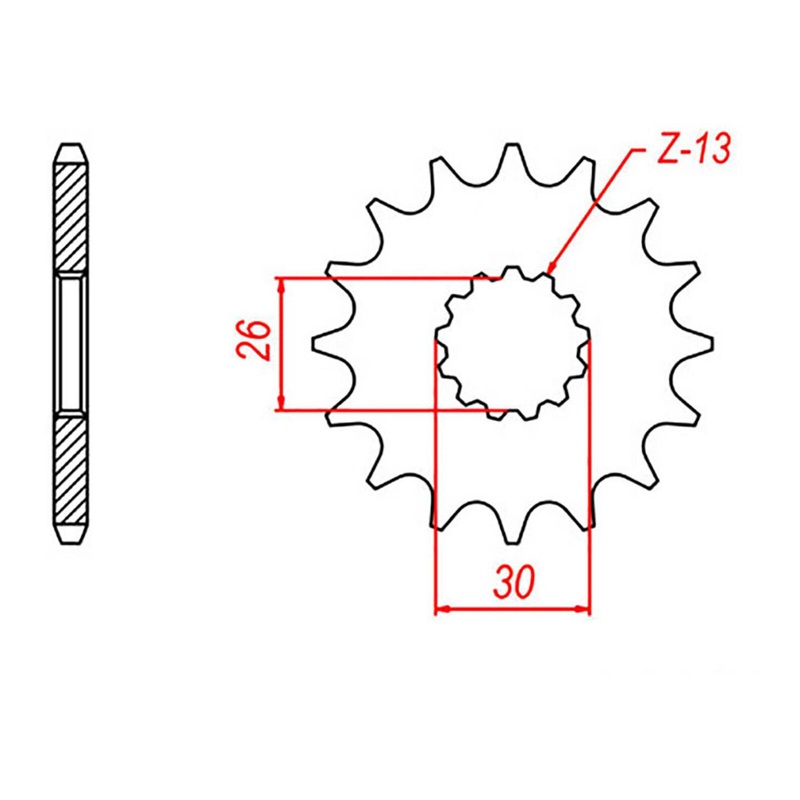 MTX 1180 Steel Front Sprocket #530 (10-TR1)