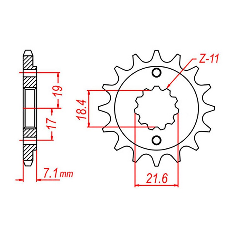 MTX 1321 Steel Front Sprocket #520 (10-KCZ)