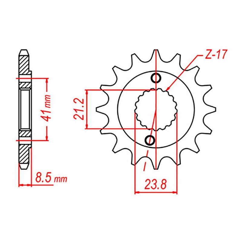 MTX 1322 Steel Front Sprocket #520 (10-587)