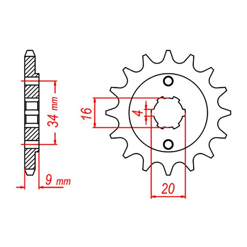 MTX 1554 Steel Front Sprocket #520 (10-37F)