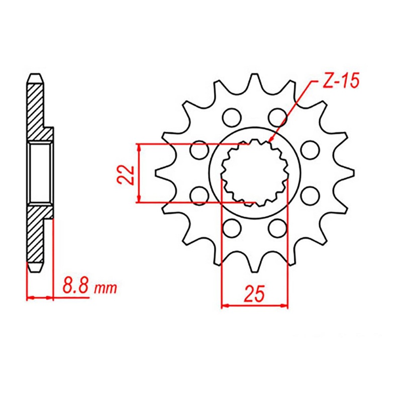 MTX 1901 Steel Front Sprocket #520 (10-KT1)