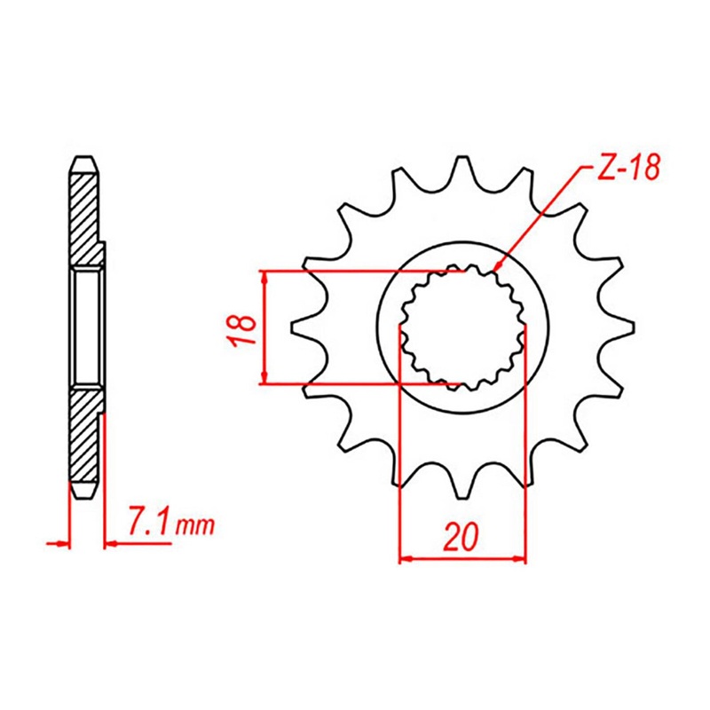 MTX 427 Steel Front Sprocket #520 (10-141)
