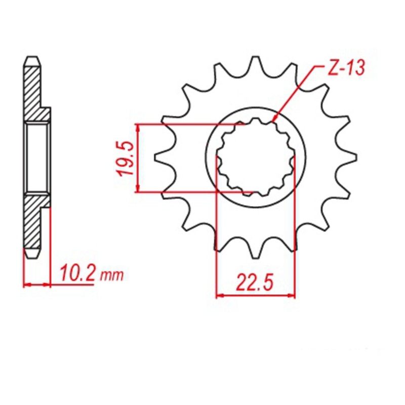 MTX 432 Hornet Lightweight Steel Front Sprocket #520 (10B-143)