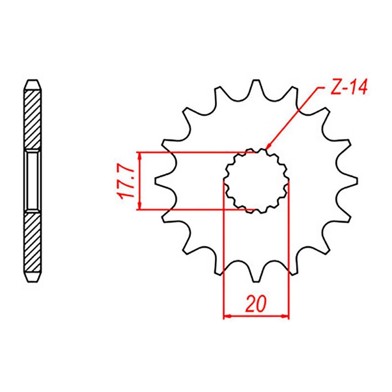 MTX 558 Steel Front Sprocket #428 (10-3RM)