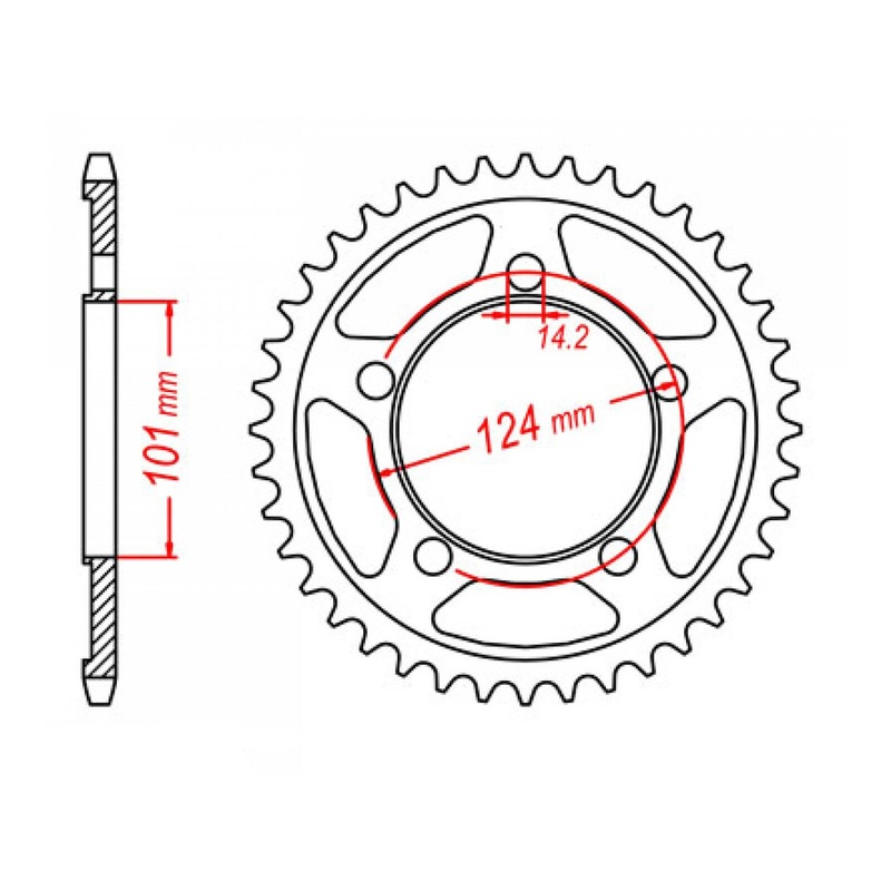 MTX 898 (2) Steel Rear Sprocket #525 (11-KM7)