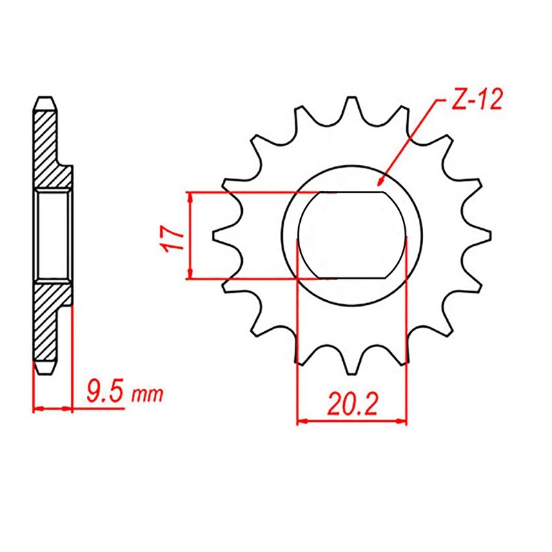 MTX KTM 50 (KT3) Steel Front Sprocket #415 (10-KT3)
