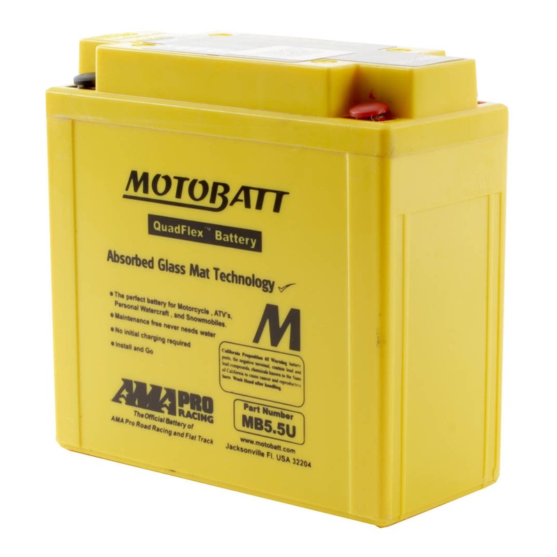 Motobatt Battery Quadflex 12V AGM - MB5.5U  *10