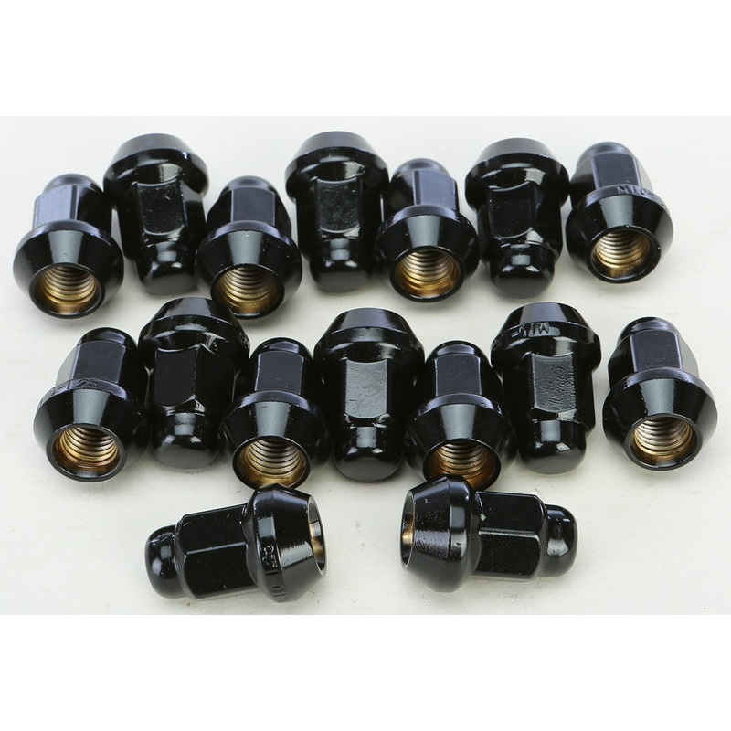 AWC 10MMX1.25 TAPERED LUG NUTS BLACK 60' 14MM HEAD 16/PK ALUGB-14BX