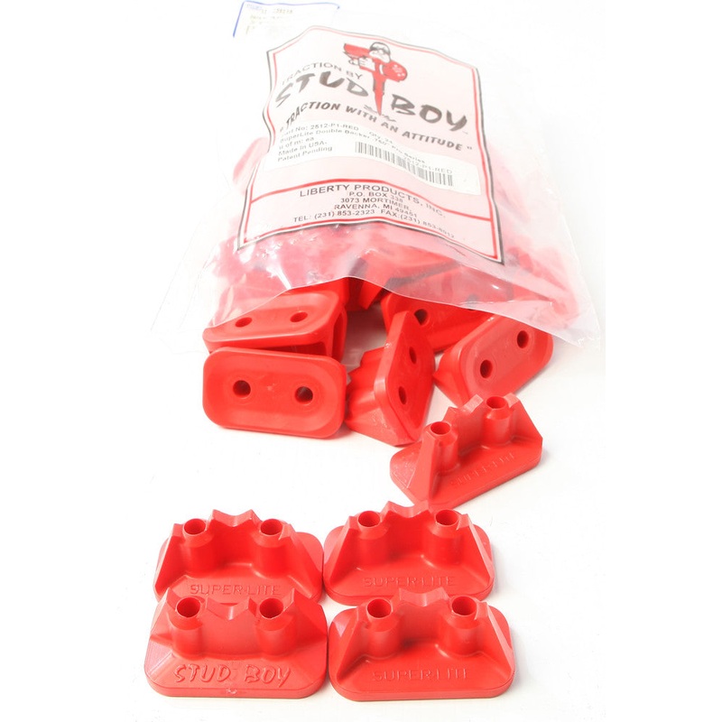 STUD BOY SUPER-LITE PRO SERIES DOUBLE BACKERS .75" 24/PK RED 2512-P1-RED