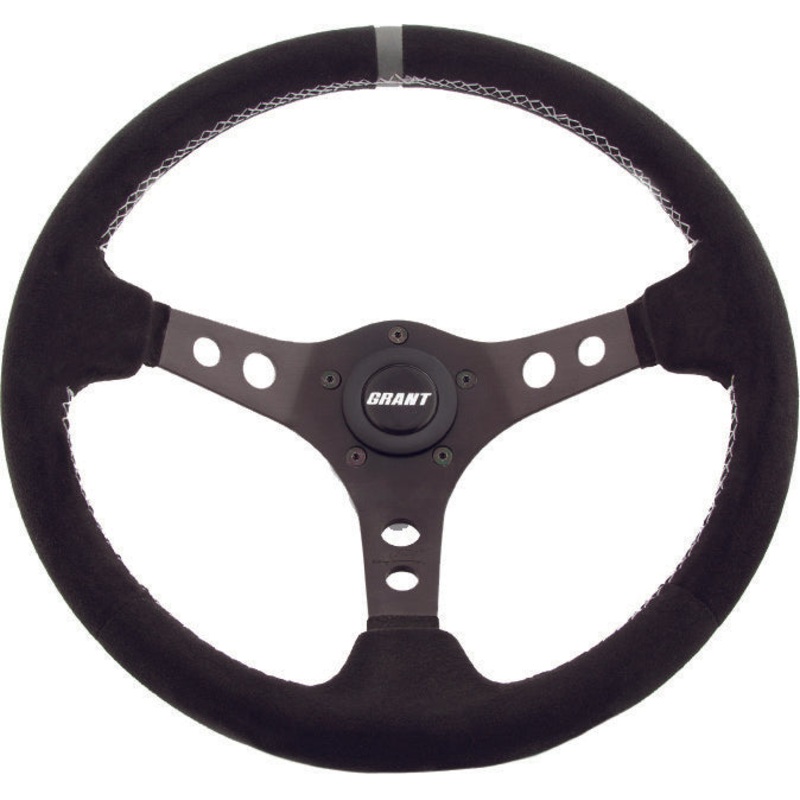 GRANT SUEDE SERIES STEERING WHEEL BLACK/GREY 694