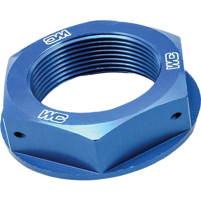 WORKS STEERING STEM NUT (BLUE) 24-300