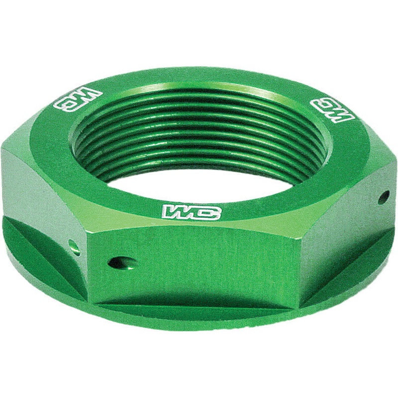 WORKS STEERING STEM NUT (GREEN) 24-338