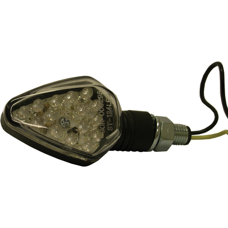 DMP BLUNT ARROW 8 LED MARKER LIGHTS BLACK W/CLEAR LENS 900-0040