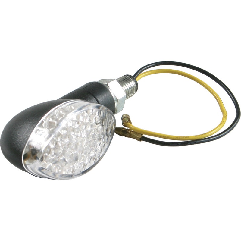 DMP MID OVAL 8 LED MARKER LIGHTS BLACK W/CLEAR LENS 900-0090
