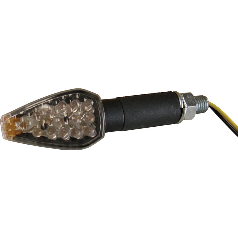 DMP NEW ARROW 9 LED MARKER LIGHTS BLACK SHORT W/CLEAR LENS 900-0070
