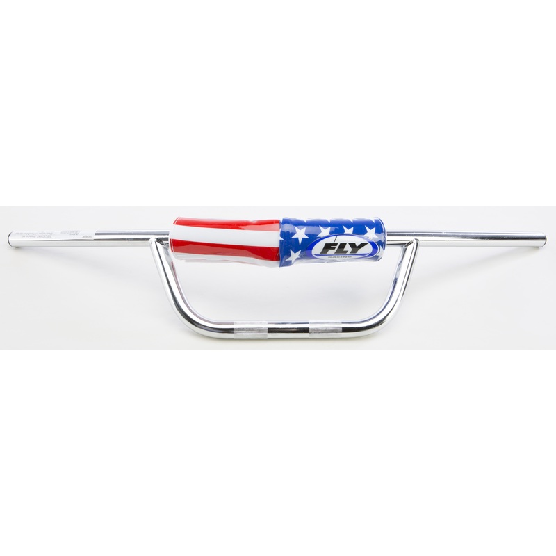 FLY RACING ALUMA-STEEL HANDLEBAR ATV F-BEND CHROME 0111252121 15MP