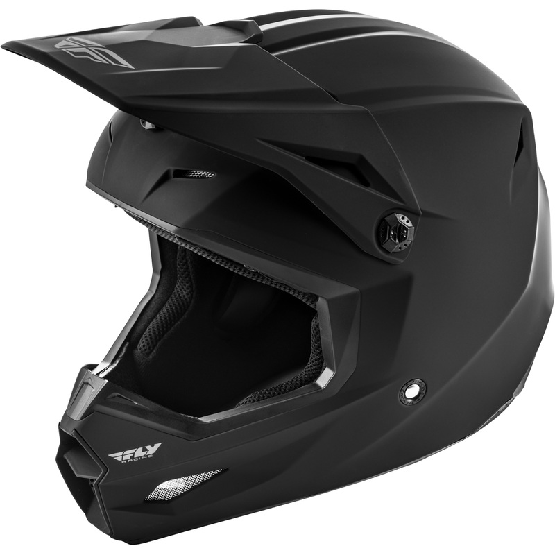 FLY RACING KINETIC SOLID HELMET MATTE BLACK XL 73-3470X