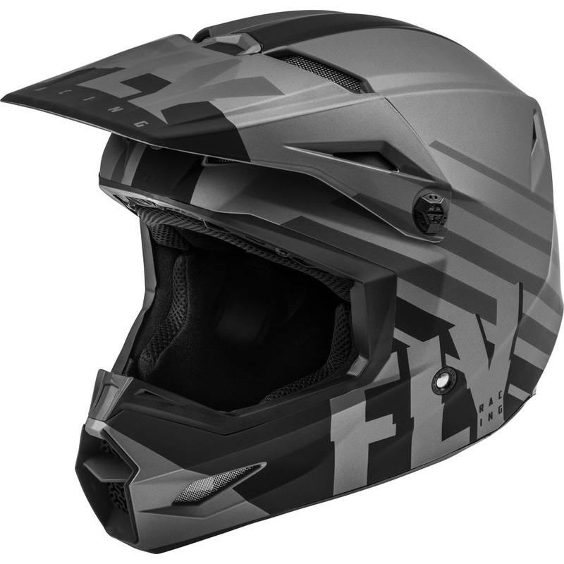 FLY RACING KINETIC THRIVE HELMET MATTE DARK GREY/BLACK LG 73-3500L