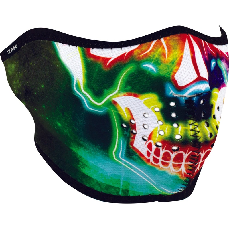 ZAN 1/2 FACE MASK ELECTRIC SKULL WNFM098H