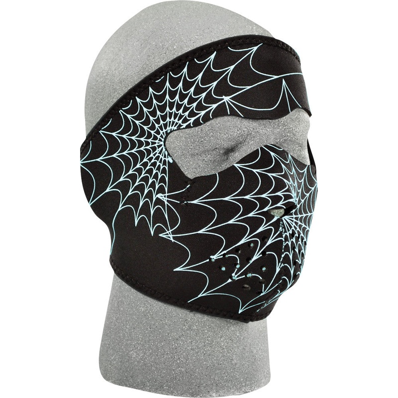 ZAN FULL FACE MASK GLOW IN THE DARK SPIDERWEB WNFM057G