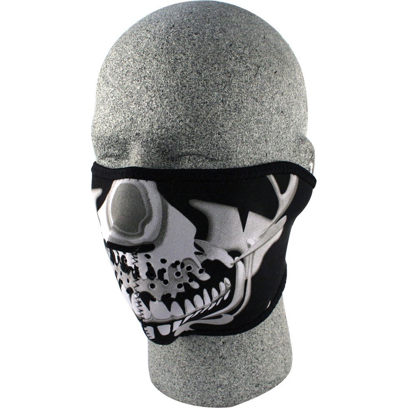 ZAN HALF FACE MASK CHROME SKULL WNFM023H