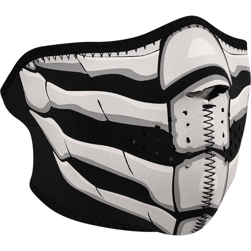 ZAN HALF FACE MASK GLOW-IN-DARK BONE BREATH WNFM168HG