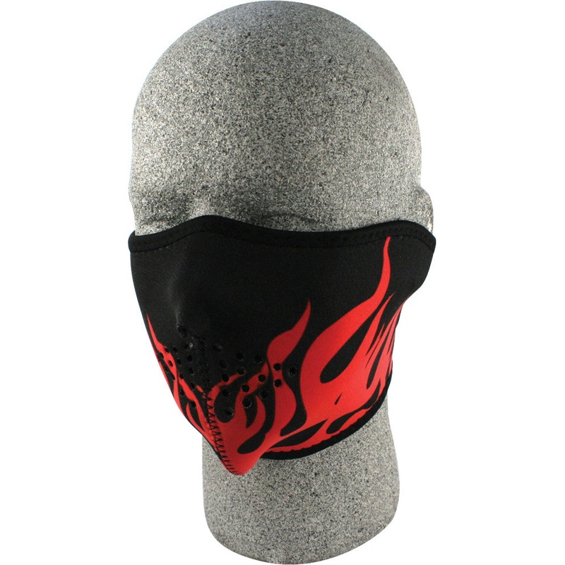 ZAN HALF FACE MASK RED FLAMES WNFM229RH