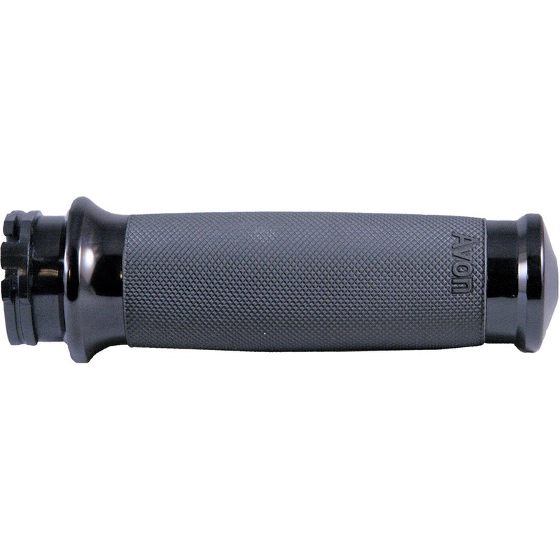 AVON CUSTOM CONTOUR GRIPS W/CABLE THROTTLE BLACK CC-86-ANO