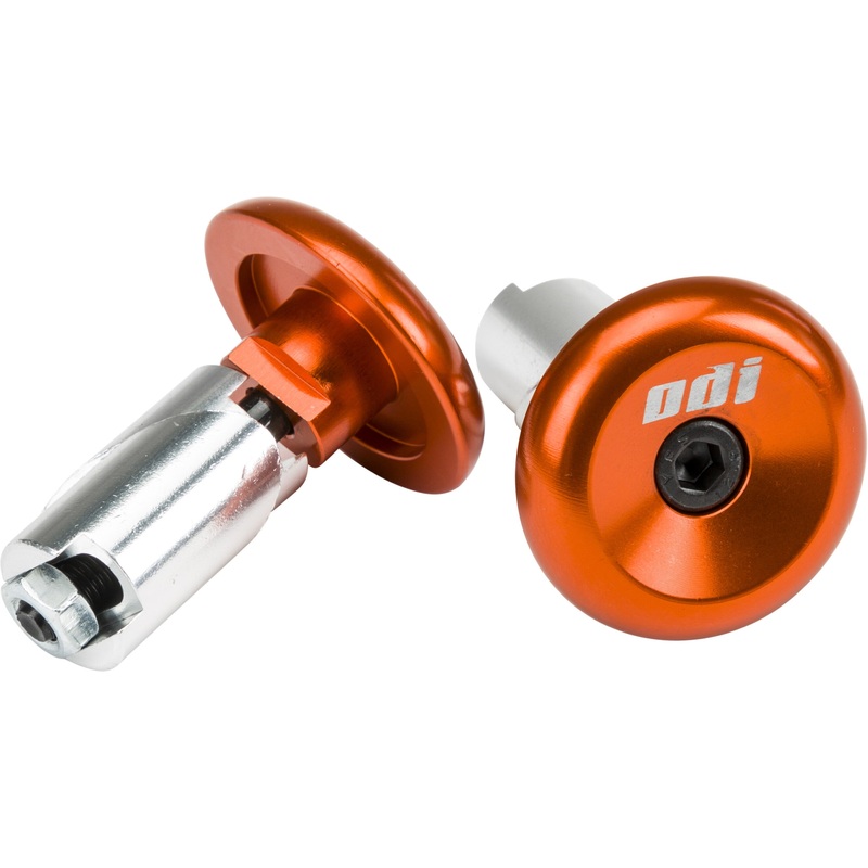 ODI ALUMINUM BAR END PLUGS ORANGE F71APO