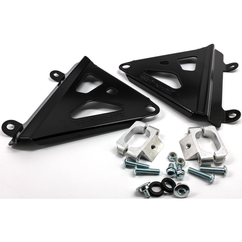 WORKS RADIATOR BRACES BLACK 18-B776