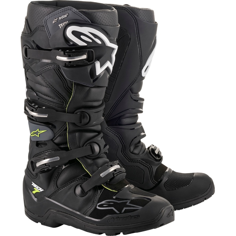ALPINESTARS TECH 7 ENDURO DS BOOTS BLACK/GREY SZ 07 2012620-106-7