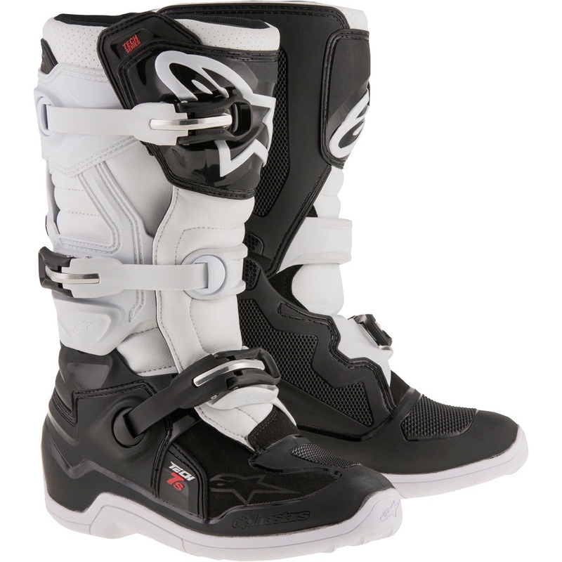 ALPINESTARS TECH 7S BOOTS BLACK/WHITE SZ 02 2015017-12-2